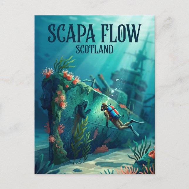 Scapa Flow Scotland Postcard (Front)