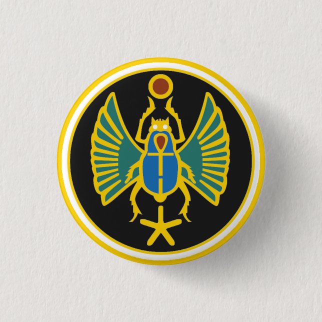 Scarab Badge in Ancient Egyptian Colours (Front)