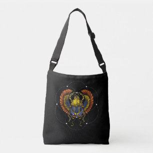 Scarab Beetle Egyptian Symbol Sacred Geometry Crossbody Bag