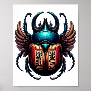 Scarab Beetle Poster