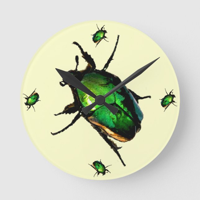 Scarab Beetle Round Clock (Front)