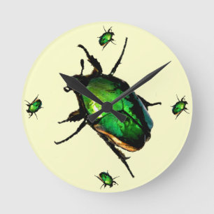 Scarab Beetle Round Clock