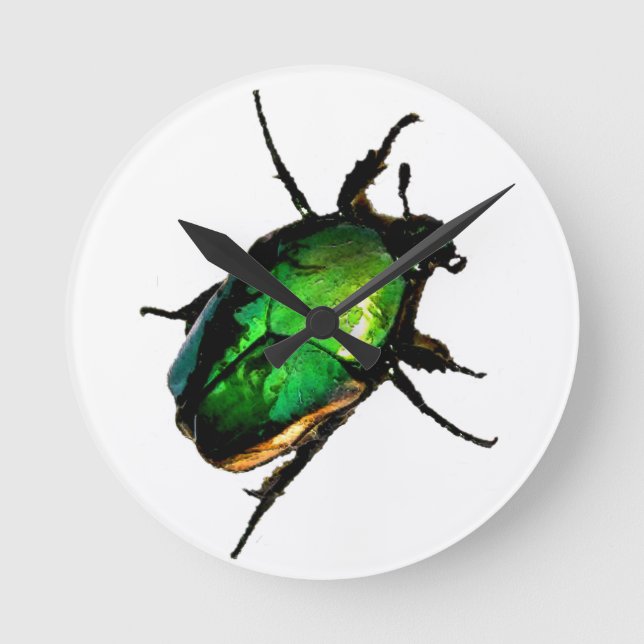 Scarab Beetle Round Clock (Front)