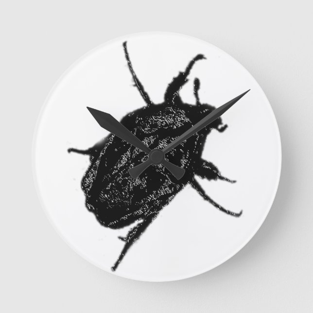 Scarab Beetle Round Clock (Front)