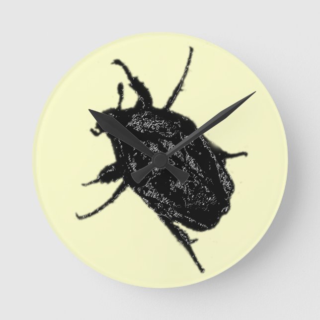 Scarab Beetle Round Clock (Front)
