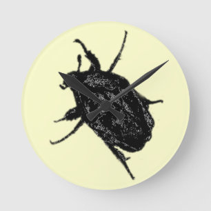 Scarab Beetle Round Clock