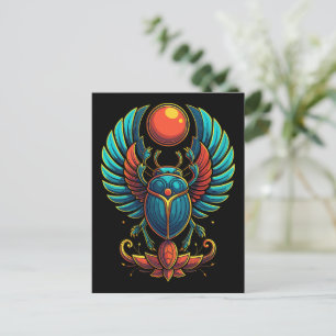 Scarab Beetle - Winged Scarab Sun Symbol Postcard