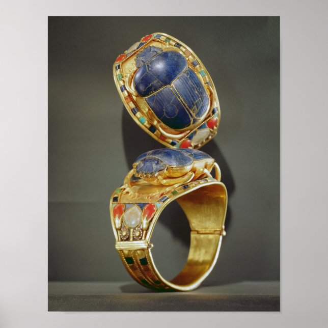 Scarab bracelet, from the Tomb of Tutankhamun Poster (Front)