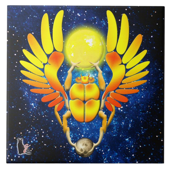 Scarab Ceramic Tile (Front)