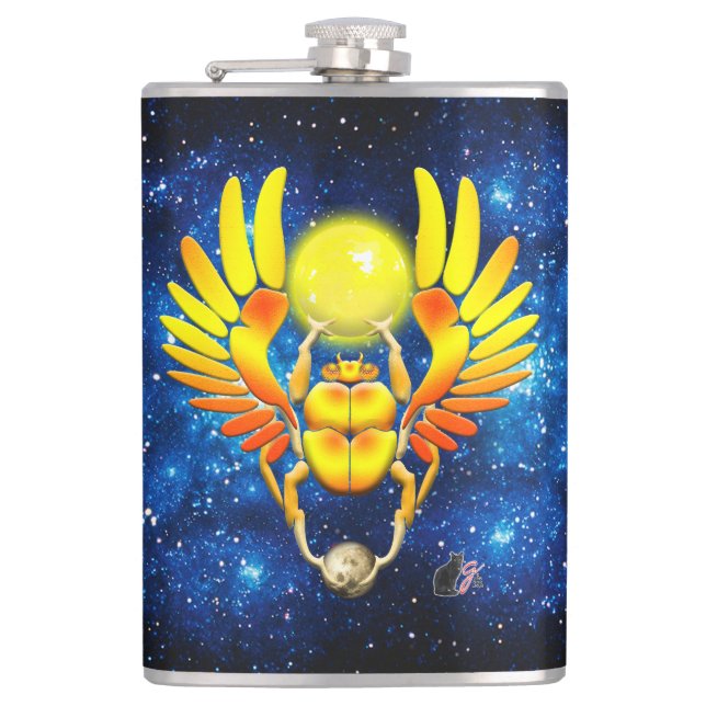 Scarab Hip Flask (Front)
