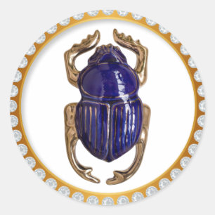 Scarab souvenir classic round sticker