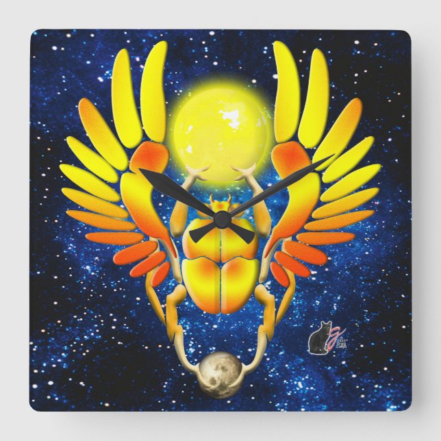 Scarab Square Wall Clock (Front)