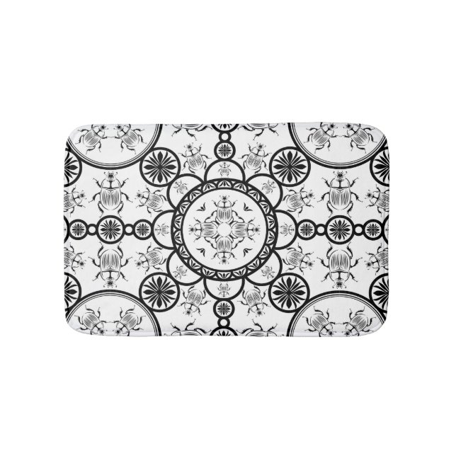 Scarab tile line pattern bath mat (Front)