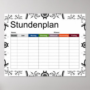 Scarab tile line pattern  timetable poster
