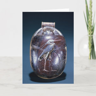 Scarab with Heron, from Tomb of Tutankhamun Card