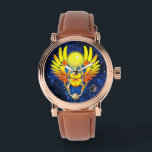 Scarab Wrist Watch<br><div class="desc">The Scarab flies across the sky rolling the sun and pulling the moon. Each day and night the ancient spirit traverses the heavens embodying the cycle of life and death. Embrace the wisdom of the ages and transform your soul when you acquire this product with its iconic symbol of ancient...</div>