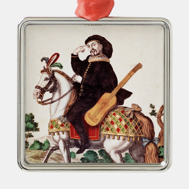 Scaramouche on Horseback Metal Ornament (Front)