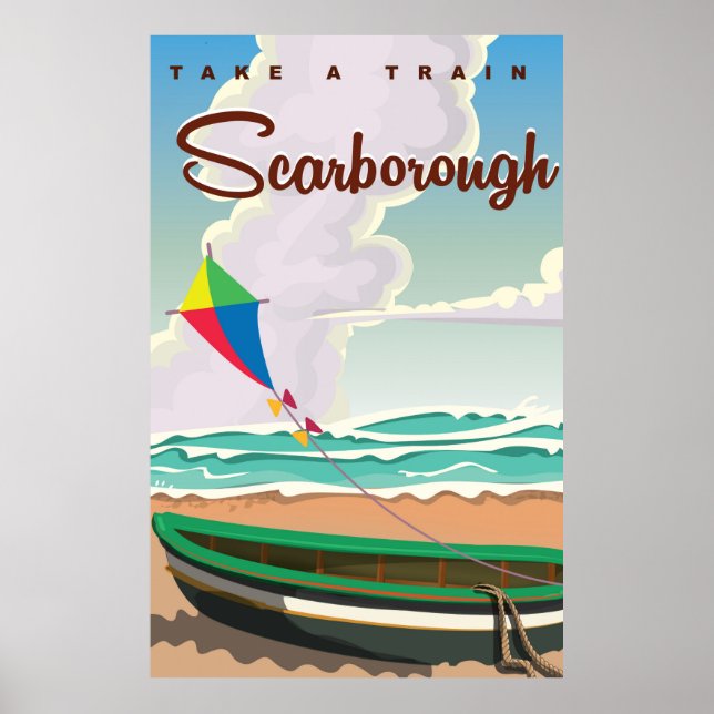 Scarborough beach travel poster (Front)