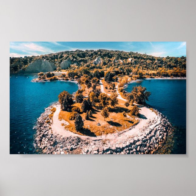 Scarborough Bluffs Canada stylised Poster (Front)