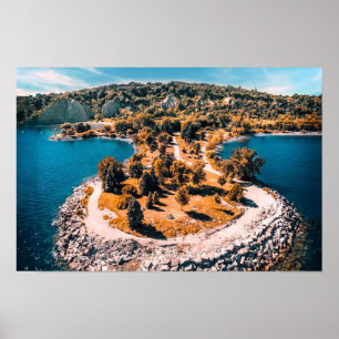 Scarborough Bluffs Canada stylised Poster