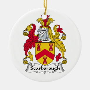 Scarborough Family Crest Ceramic Ornament
