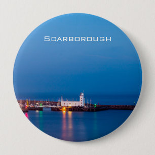 Scarborough Lighthouse 10 Cm Round Badge