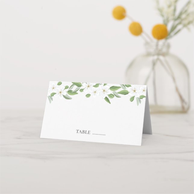 Scarborough Sage Wedding Seating Place Cards (Front)