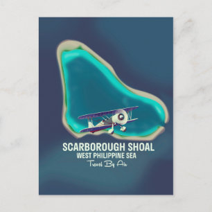 Scarborough Shoal West Philippine Sea Map Postcard