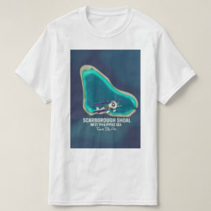Scarborough Shoal West Philippine Sea Map T-Shirt