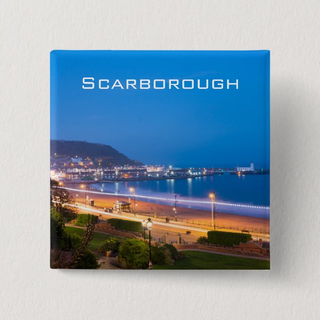 Scarborough South Sands 15 Cm Square Badge (Front)