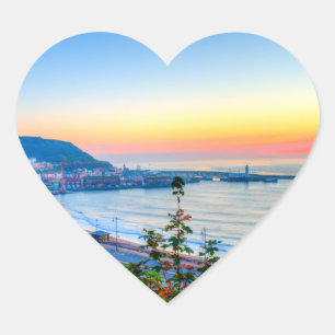 Scarborough Sunrise Heart Sticker