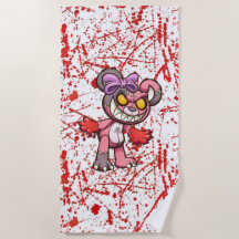 Scare Bear Beach Towel