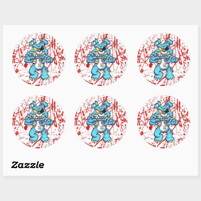 Scare Bear Classic Round Sticker (Sheet)