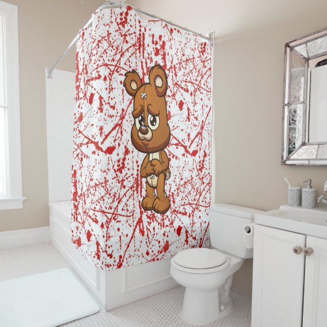 Scare Bear Shower Curtain (In Situ)