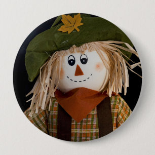 Scarecrow and Green Hat Button