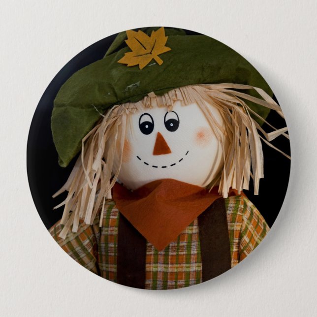 Scarecrow and Green Hat Button (Front)