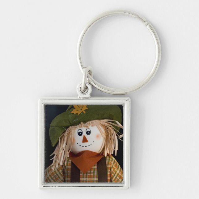 Scarecrow and Green Hat Metal Keychain (Front)
