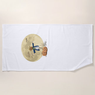Scarecrow and moon Oversized T-Shirt.png Beach Towel