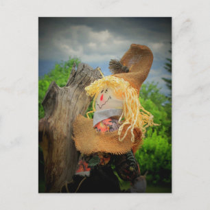 Scarecrow and Storm Clouds by djoneill Postcard