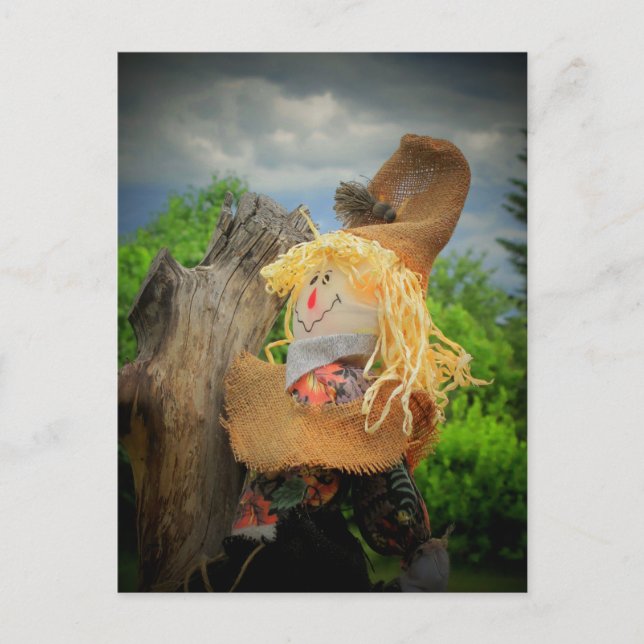 Scarecrow and Storm Clouds by djoneill Postcard (Front)