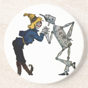 Scarecrow and Tin Man Sandstone Coaster
