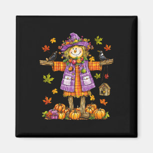 Scarecrow Autumn Fall Season Pumpkin Thanksgiving Magnet