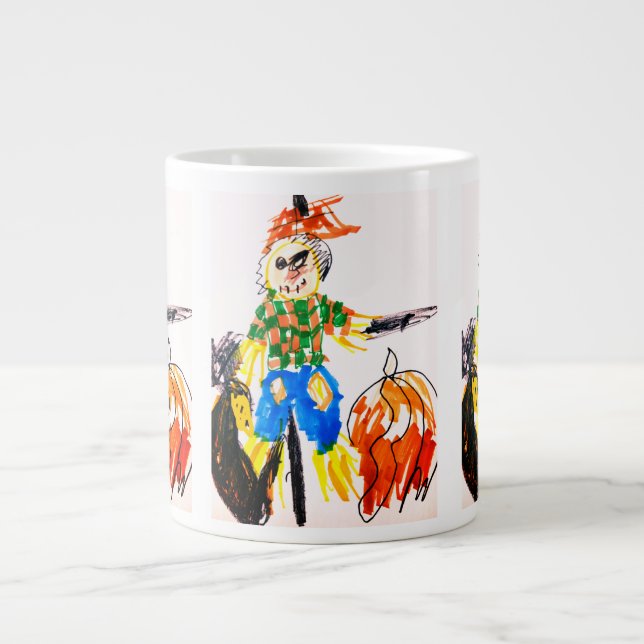 Scarecrow autumn  large coffee mug (Front)