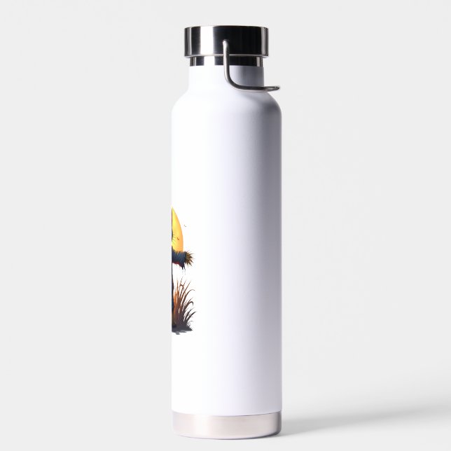 Scarecrow Cat Sentinel Water Bottle (Left)