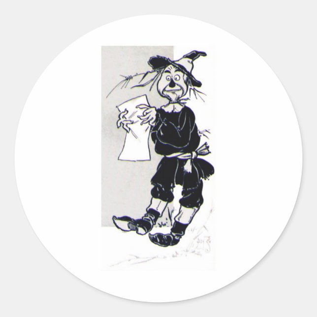 Scarecrow Classic Round Sticker (Front)