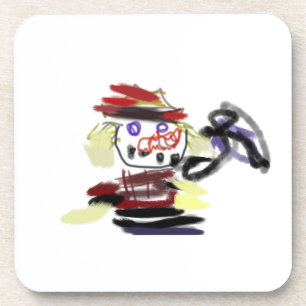 Scarecrow drawing coaster