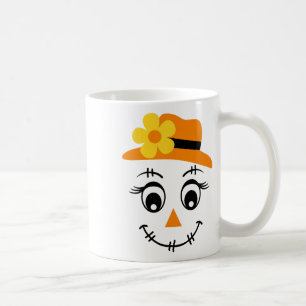 Scarecrow Face Cute Halloween Boys Girls Spooky Fa Coffee Mug