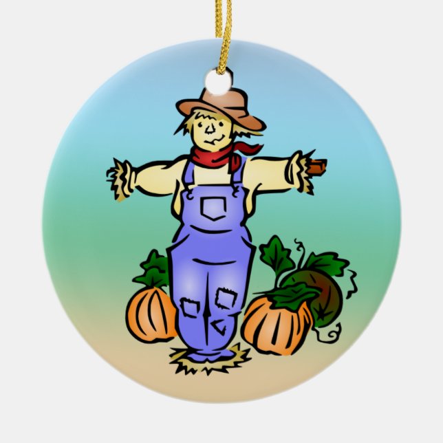 Scarecrow Farmer Ornament (Front)