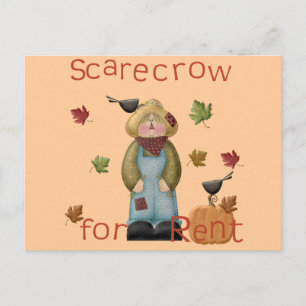 Scarecrow for rent postcard