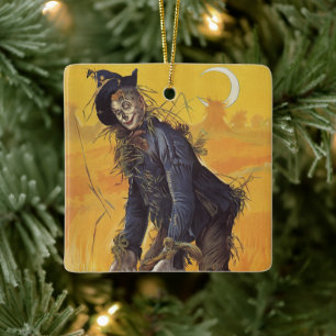 Scarecrow from Wizard of Oz, Vintage Fairy Tales Ceramic Ornament